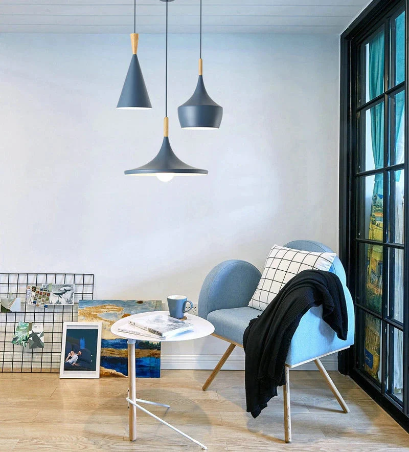 Boe Colorful Nordic Pendant Lights by Euroselle Four Color Finishes