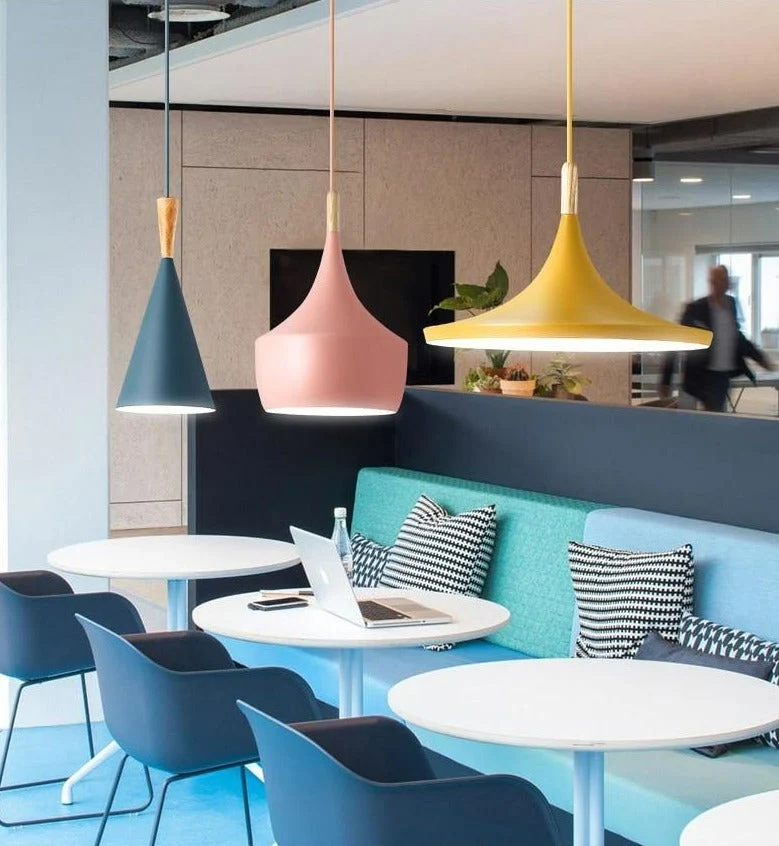 Boe Colorful Nordic Pendant Lights by Euroselle Four Color Finishes
