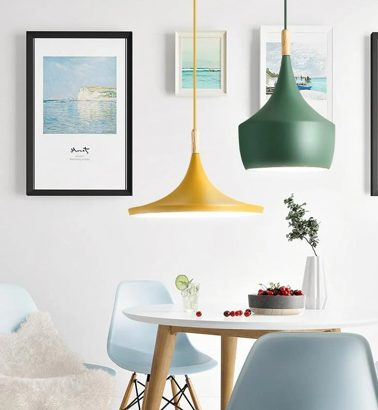 Boe Colorful Nordic Pendant Lights by Euroselle Four Color Finishes