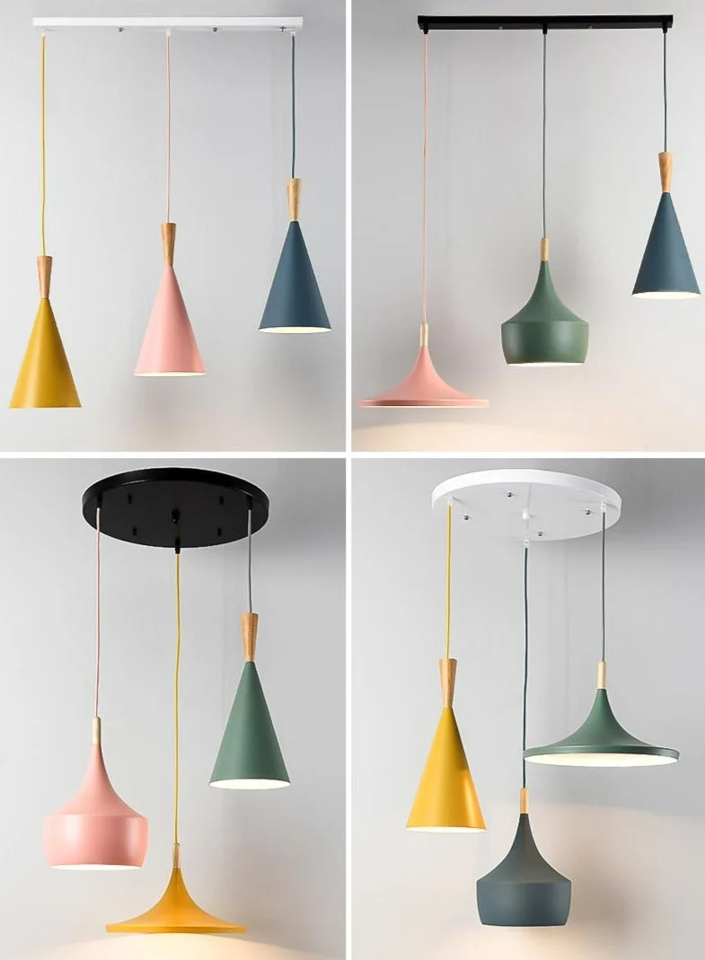 Boe Colorful Nordic Pendant Lights by Euroselle Four Color Finishes