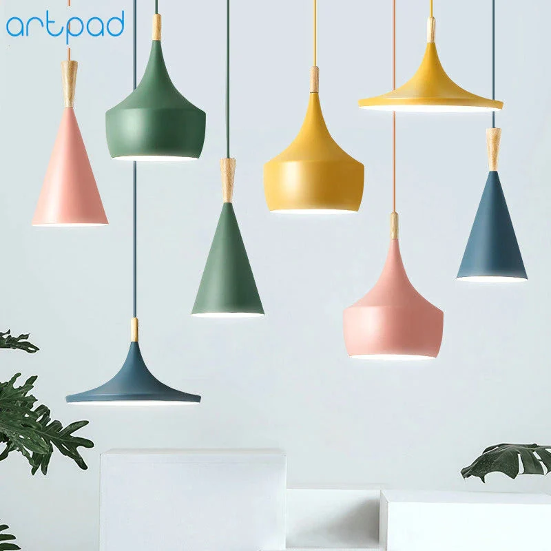 Boe Colorful Nordic Pendant Lights by Euroselle Four Color Finishes