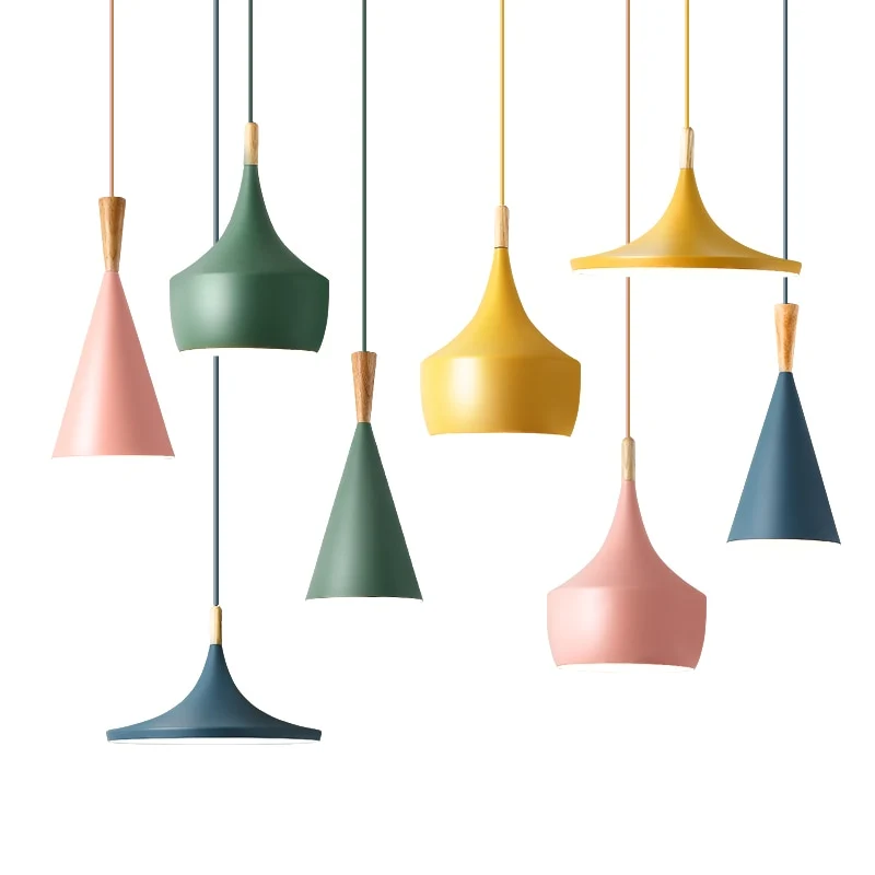 Boe Colorful Nordic Pendant Lights by Euroselle Four Color Finishes