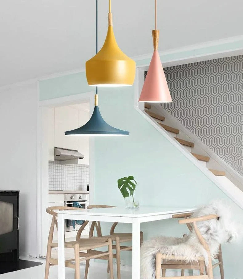 Boe Colorful Nordic Pendant Lights by Euroselle Four Color Finishes