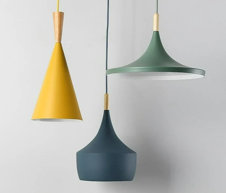 Boe Colorful Nordic Pendant Lights by Euroselle Four Color Finishes
