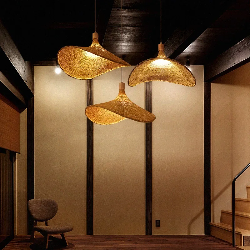 EverWeave Bamboo Wicker Pendant Light Natural Classic Euroselle