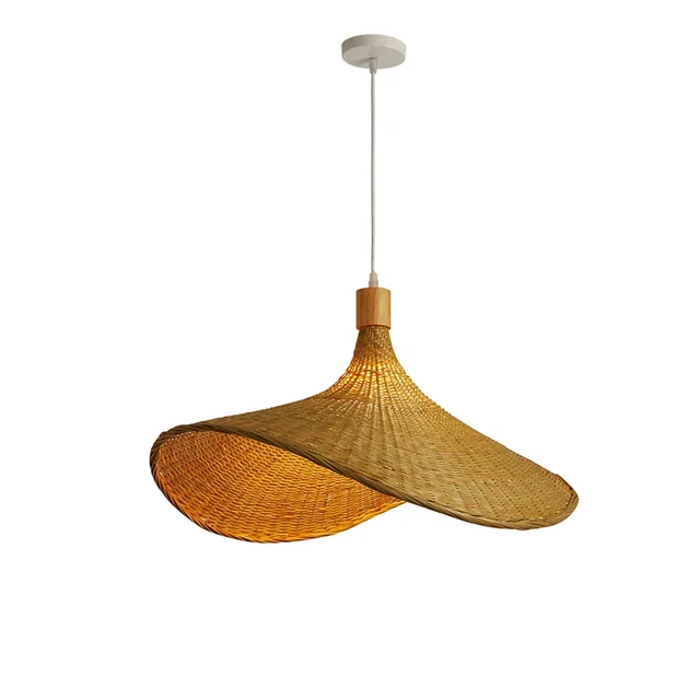 EverWeave Bamboo Wicker Pendant Light Natural Classic Euroselle