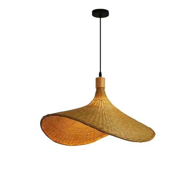 EverWeave Bamboo Wicker Pendant Light Natural Classic Euroselle