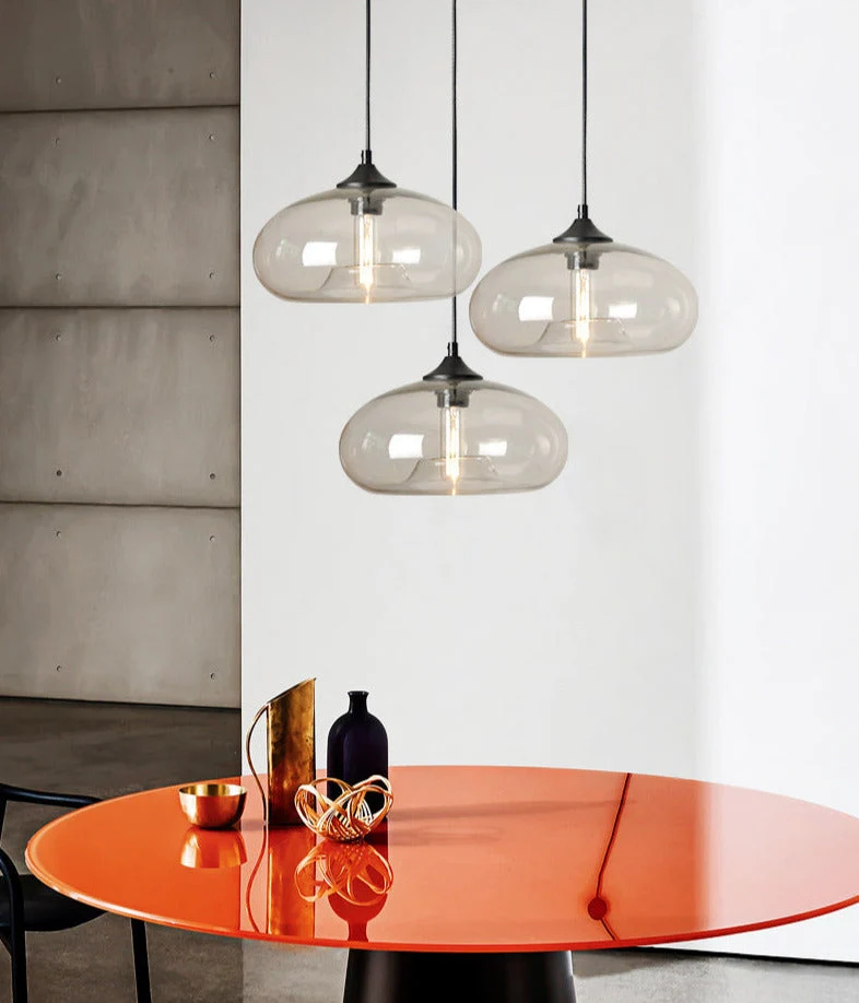 Galloway Glass Pendant Lights Euroselle Art Deco Inspired