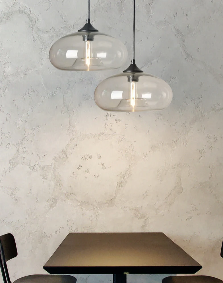 Galloway Glass Pendant Lights Euroselle Art Deco Inspired