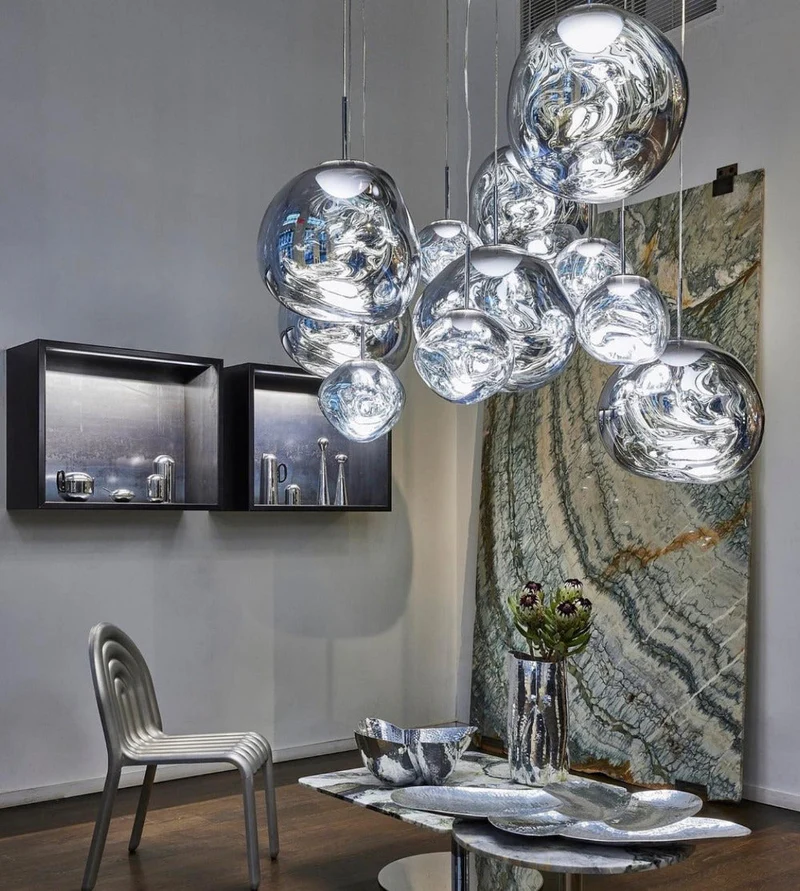 Colorful Warped Pendant Lights With Premium Acrylic Lampshade By Euroselle