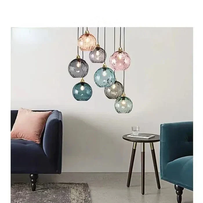 Euroselle LumenSphere Pendant Light Glass Ball Hanging Lamp