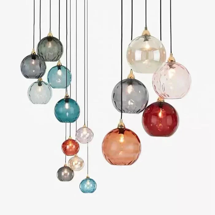 Euroselle LumenSphere Pendant Light Glass Ball Hanging Lamp