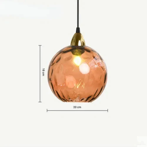 Euroselle LumenSphere Pendant Light Glass Ball Hanging Lamp