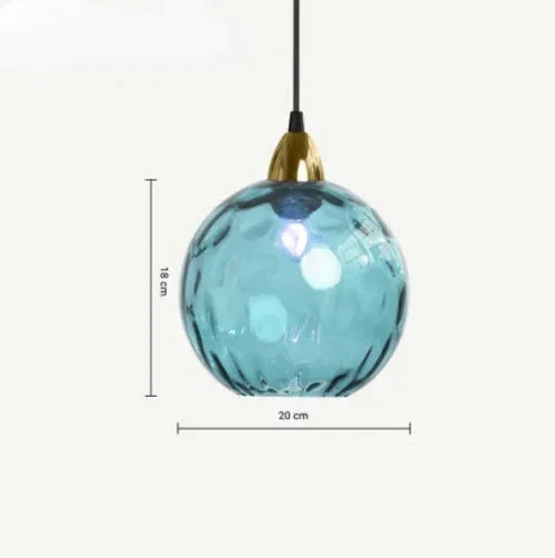 Euroselle LumenSphere Pendant Light Glass Ball Hanging Lamp