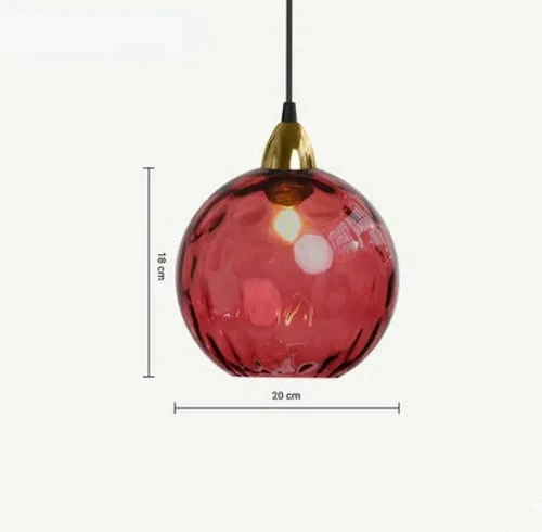 Euroselle LumenSphere Pendant Light Glass Ball Hanging Lamp