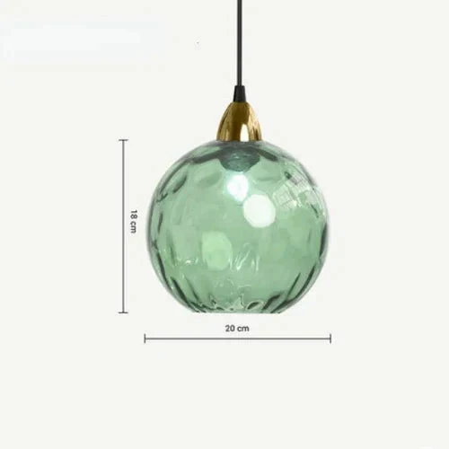 Euroselle LumenSphere Pendant Light Glass Ball Hanging Lamp