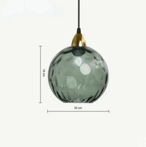 Euroselle LumenSphere Pendant Light Glass Ball Hanging Lamp