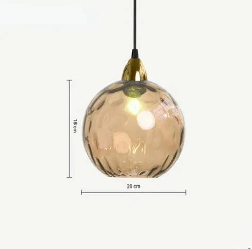 Euroselle LumenSphere Pendant Light Glass Ball Hanging Lamp