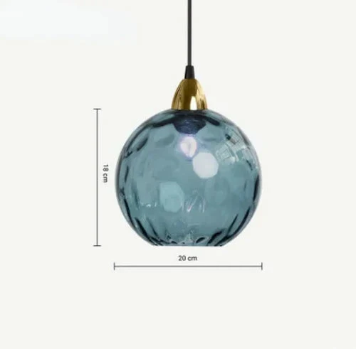 Euroselle LumenSphere Pendant Light Glass Ball Hanging Lamp