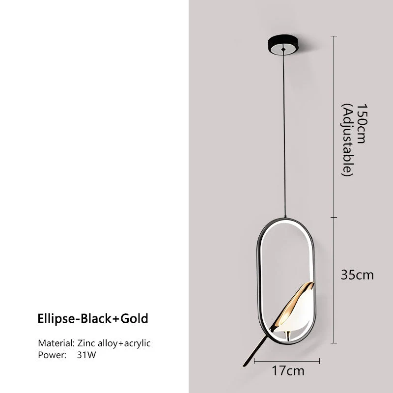 Lumina Nightbird LED Pendant Lamp Chandelier For Kitchen And Bedroom Euroselle