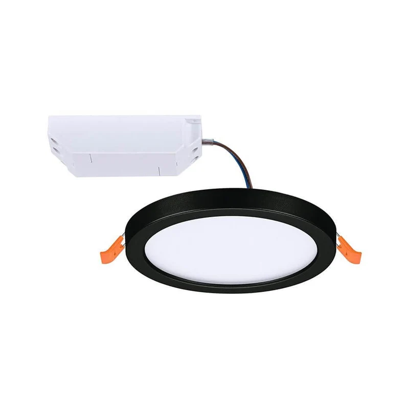VariFit LED Einbaupanel Areo Panel Rund Schwarz IP44