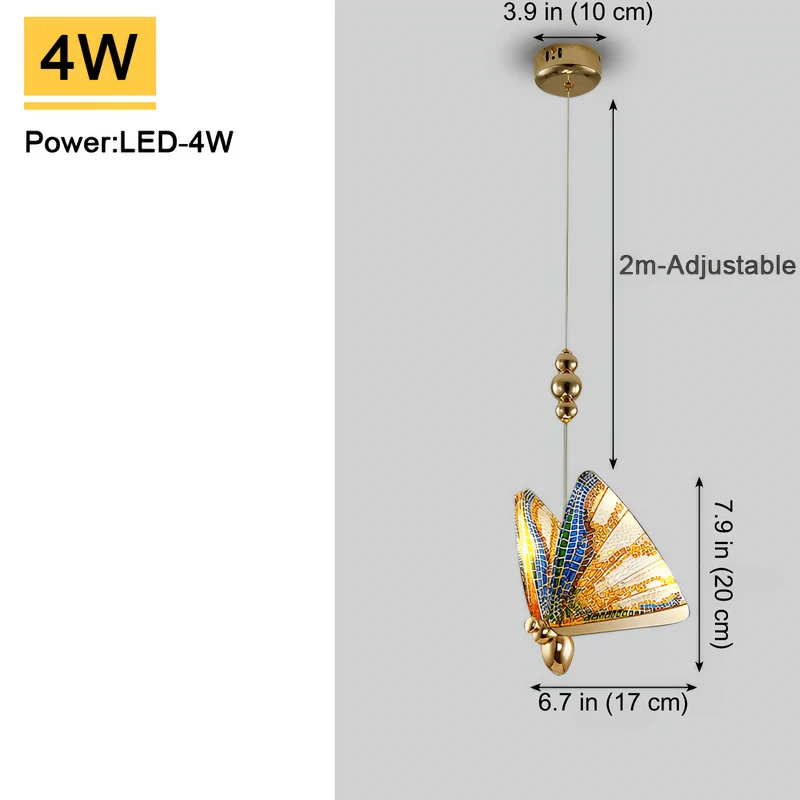 Euroselle Butterfly Pendant Chandelier Ceiling Light