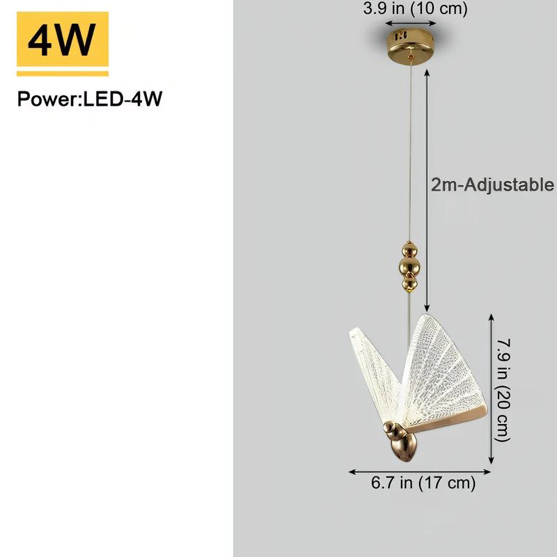 Euroselle Butterfly Pendant Chandelier Ceiling Light