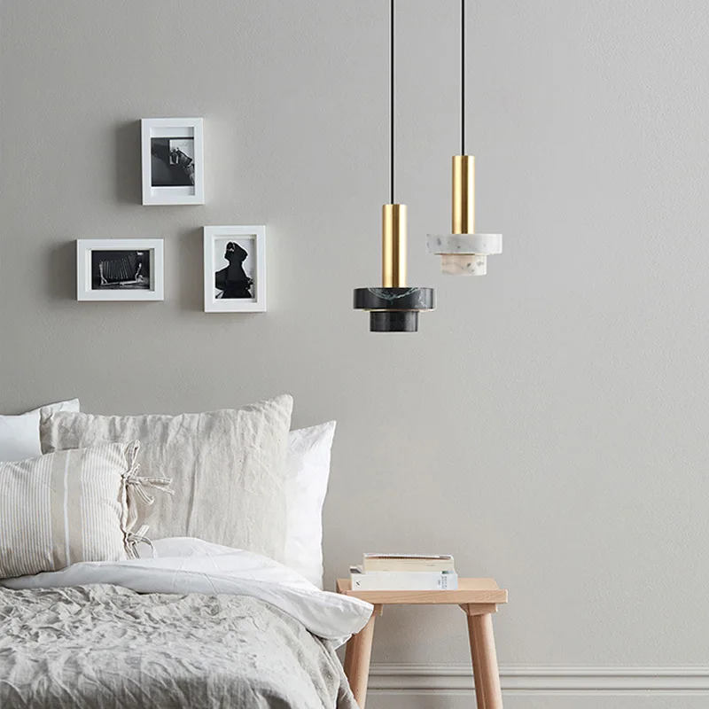 Cromwell Natural Marble Pendant With Timeless Elegance By Euroselle