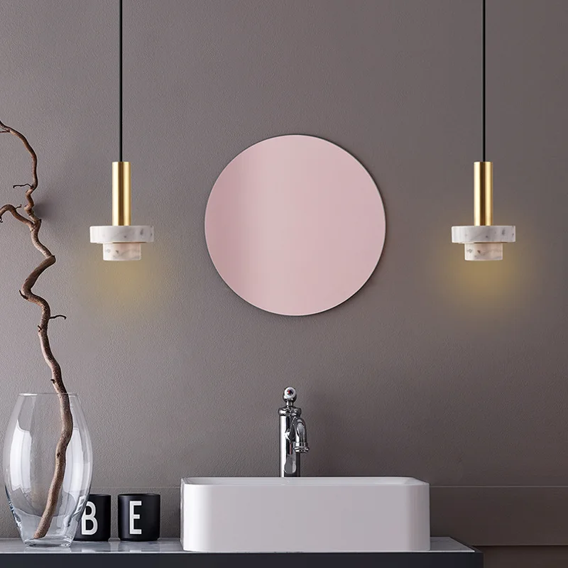 Cromwell Natural Marble Pendant With Timeless Elegance By Euroselle