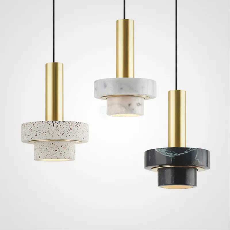 Cromwell Natural Marble Pendant With Timeless Elegance By Euroselle