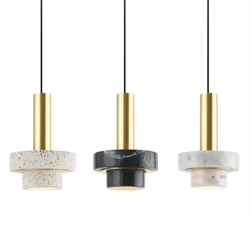 Cromwell Natural Marble Pendant With Timeless Elegance By Euroselle