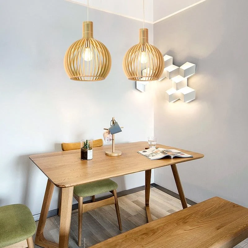 Nordell Wooden Pendant Light for Modern Dining Room Euroselle