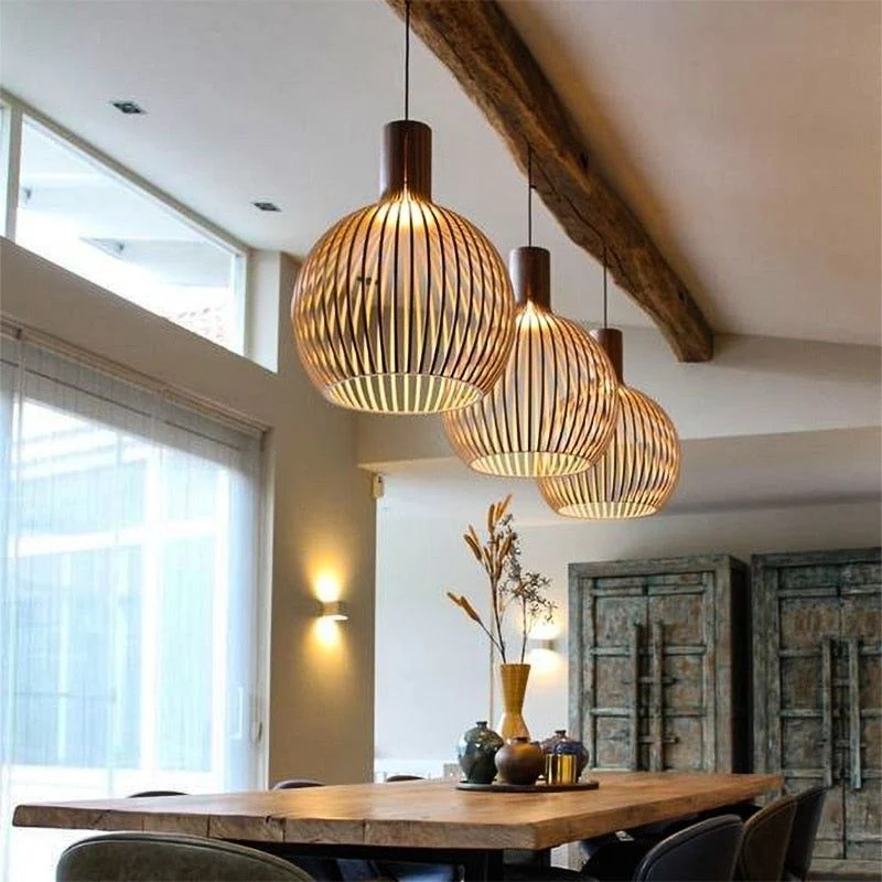 Nordell Wooden Pendant Light for Modern Dining Room Euroselle