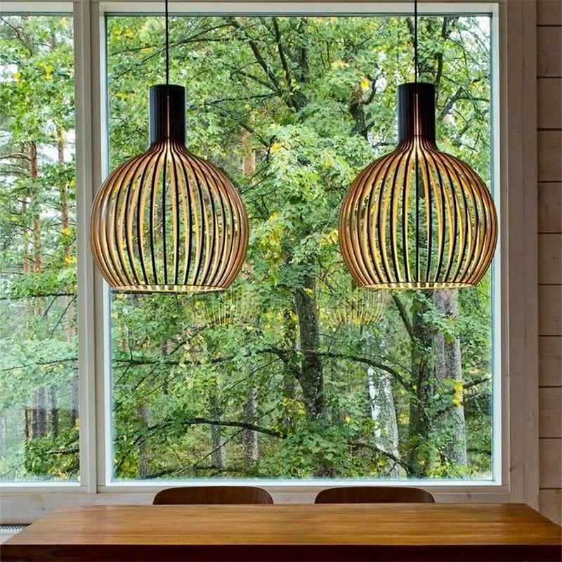Nordell Wooden Pendant Light for Modern Dining Room Euroselle