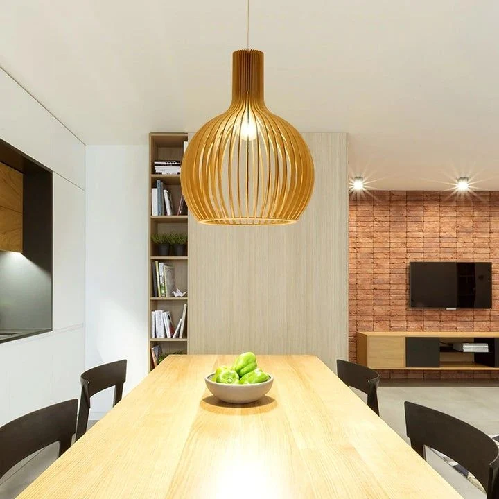 Nordell Wooden Pendant Light for Modern Dining Room Euroselle