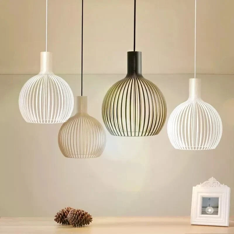 Euroselle Nordic Wooden Cage Pendant Light Chandelier
