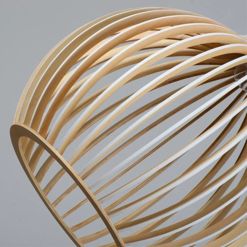Euroselle Nordic Wooden Cage Pendant Light Chandelier