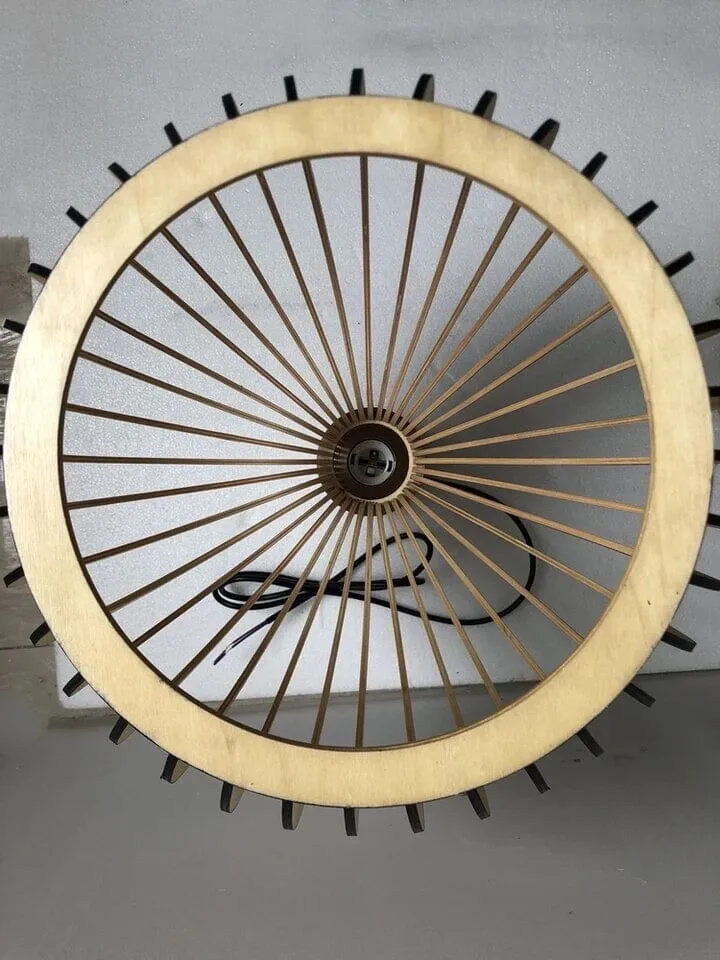 Euroselle Nordic Wooden Cage Pendant Light Chandelier