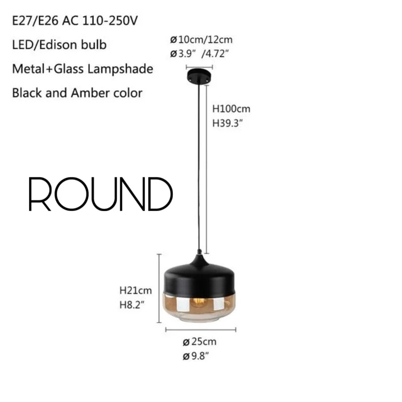 Euroselle Edison Vintage Pendant Lights For Modern Spaces