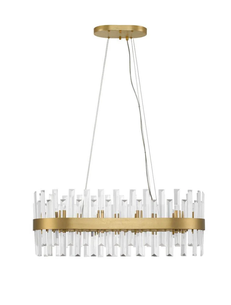 Crown Pendelleuchte 10-flammig Gold-Satiniert