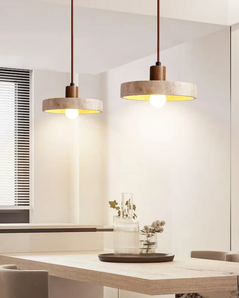 Terruva Travertine-Style Pendant Ceiling Light for Modern Kitchens Euroselle