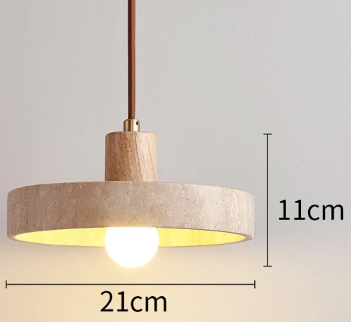 Terruva Travertine-Style Pendant Ceiling Light for Modern Kitchens Euroselle