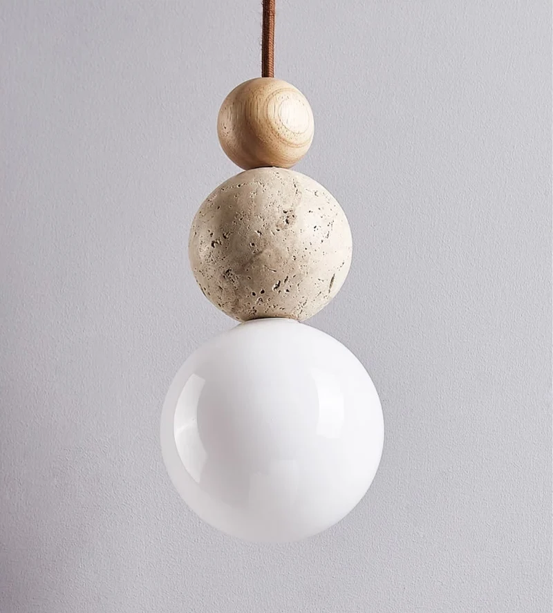 Euroselle Travertine Pendant Lamp, Modern Simple Style
