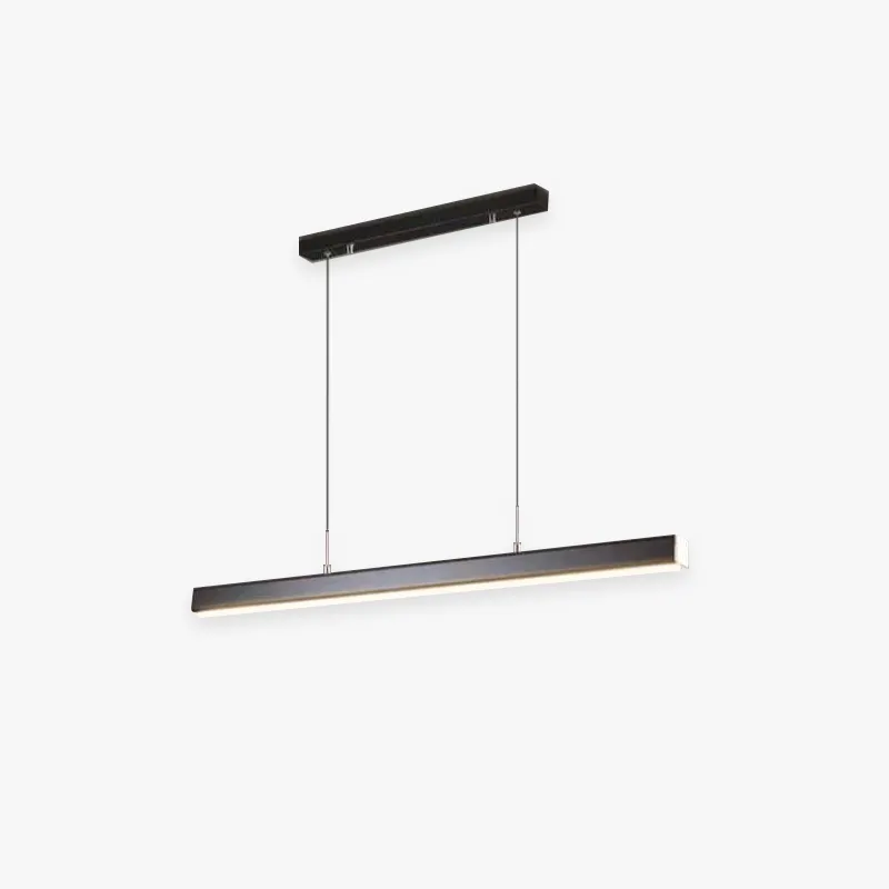 Novare Modern Linear Metal LED Pendant Light In Black And Brown