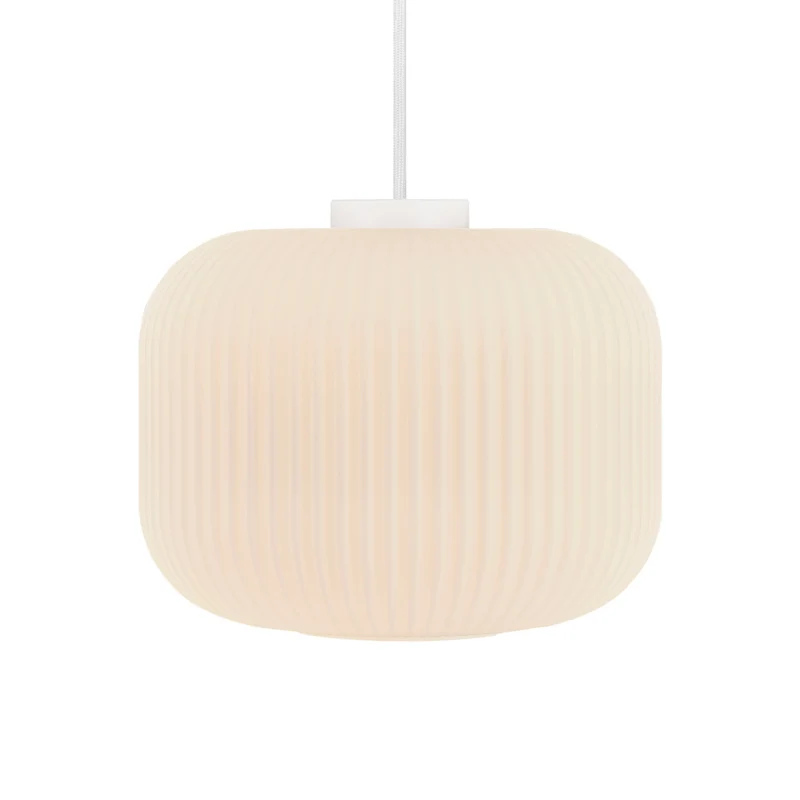 Milford 30 Pendant Light Opal White Glass Euroselle