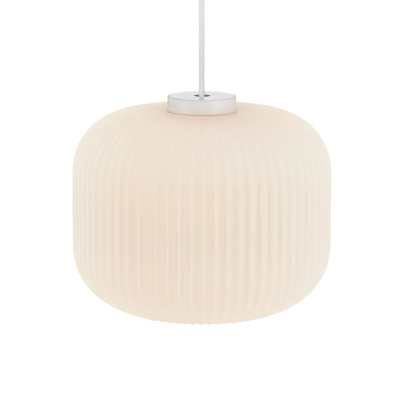 Milford 30 Pendant Light Opal White Glass Euroselle