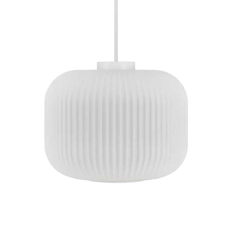 Milford 30 Pendant Light Opal White Glass Euroselle