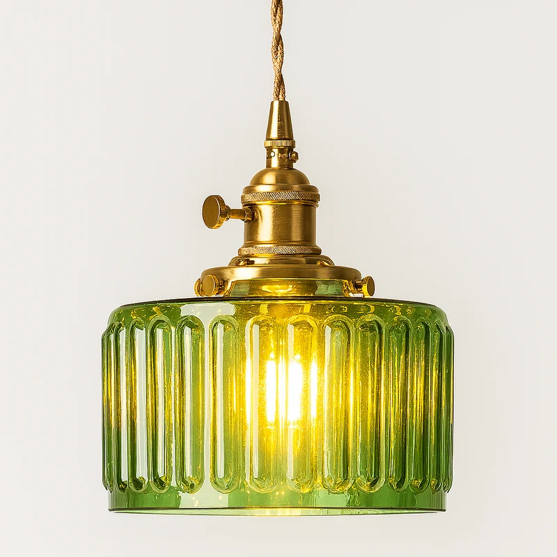 Lumera Vintage Glass Pendant Light By Euroselle, Adjustable Height For Kitchen Island