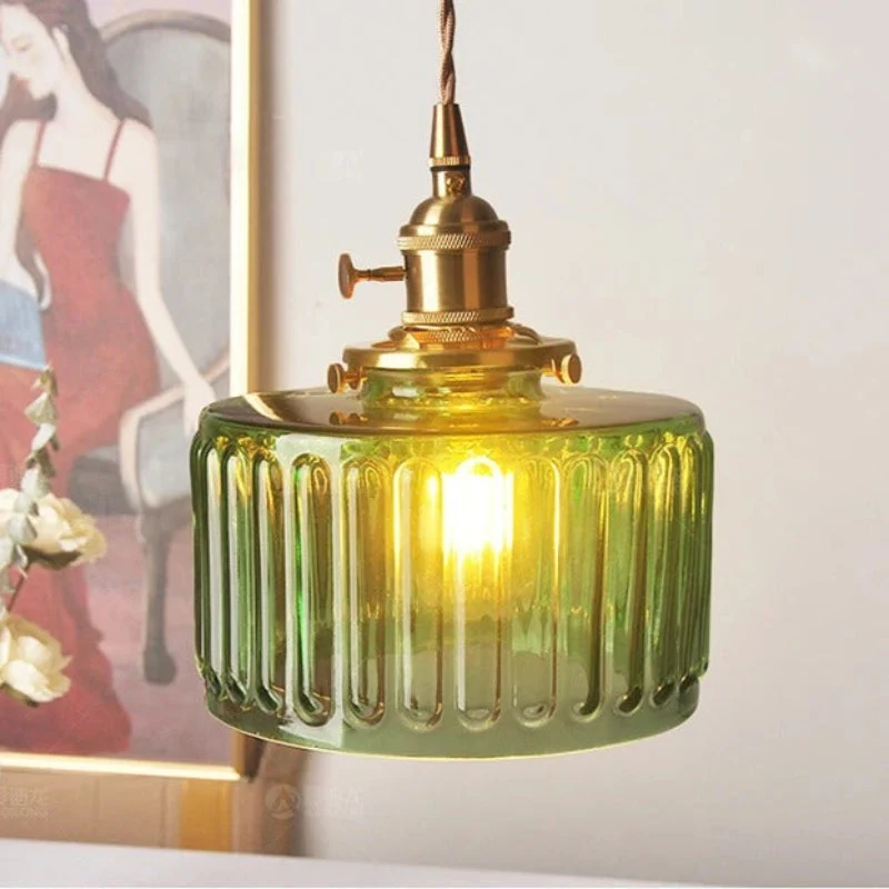 Lumera Vintage Glass Pendant Light By Euroselle, Adjustable Height For Kitchen Island