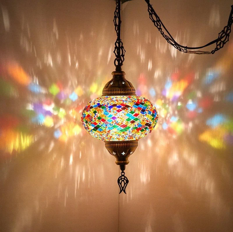 Tiffany 100% Handmade Mosaic Glass Pendant Euroselle